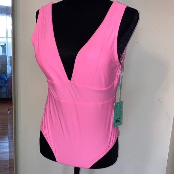 Hot Pink Plunge suit - Picture 3 of 5